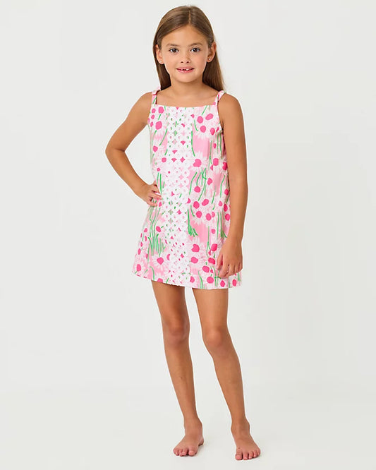Mini Delores Dress Conch Shell Pink Sunny Daisies
