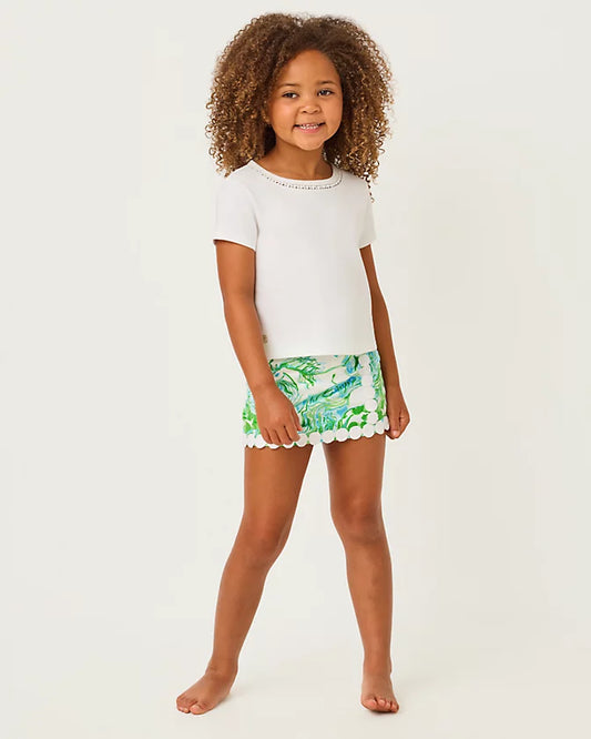 Mini Michelina Skort - Capri Blue/Galloping Gals