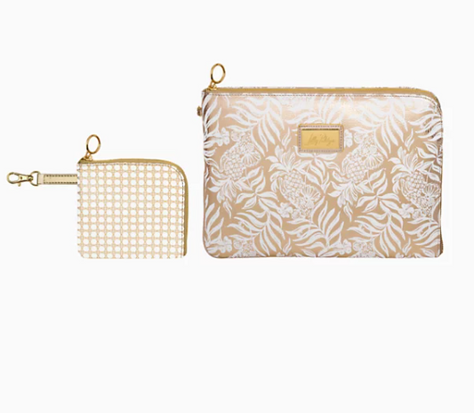 Tech Pouch Set, Gold Metallic Bon Vivants