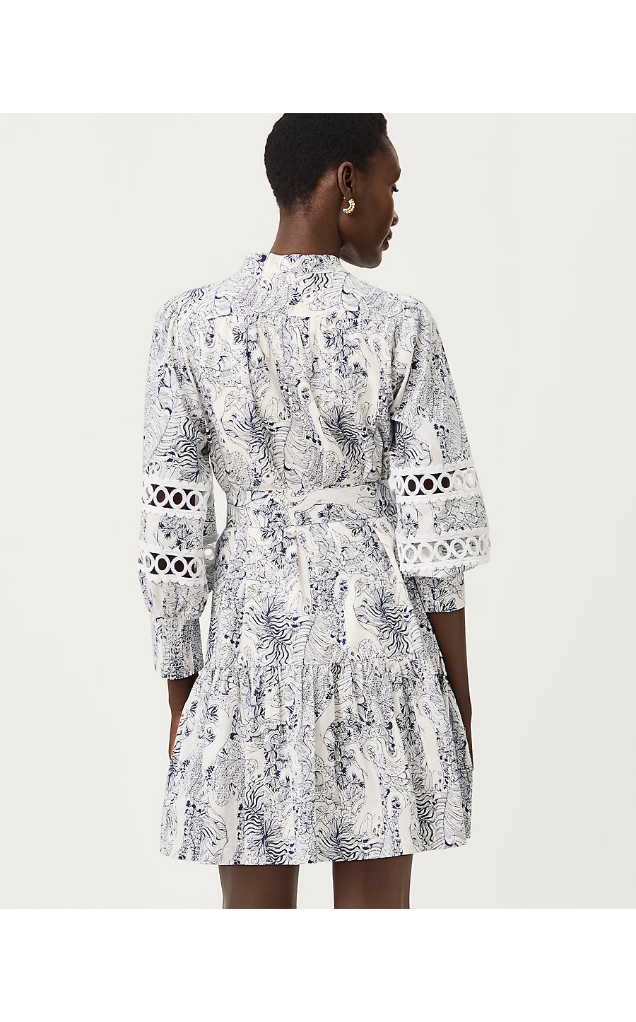DRENA DRESS - COCONUT - LIL PALM PROWL