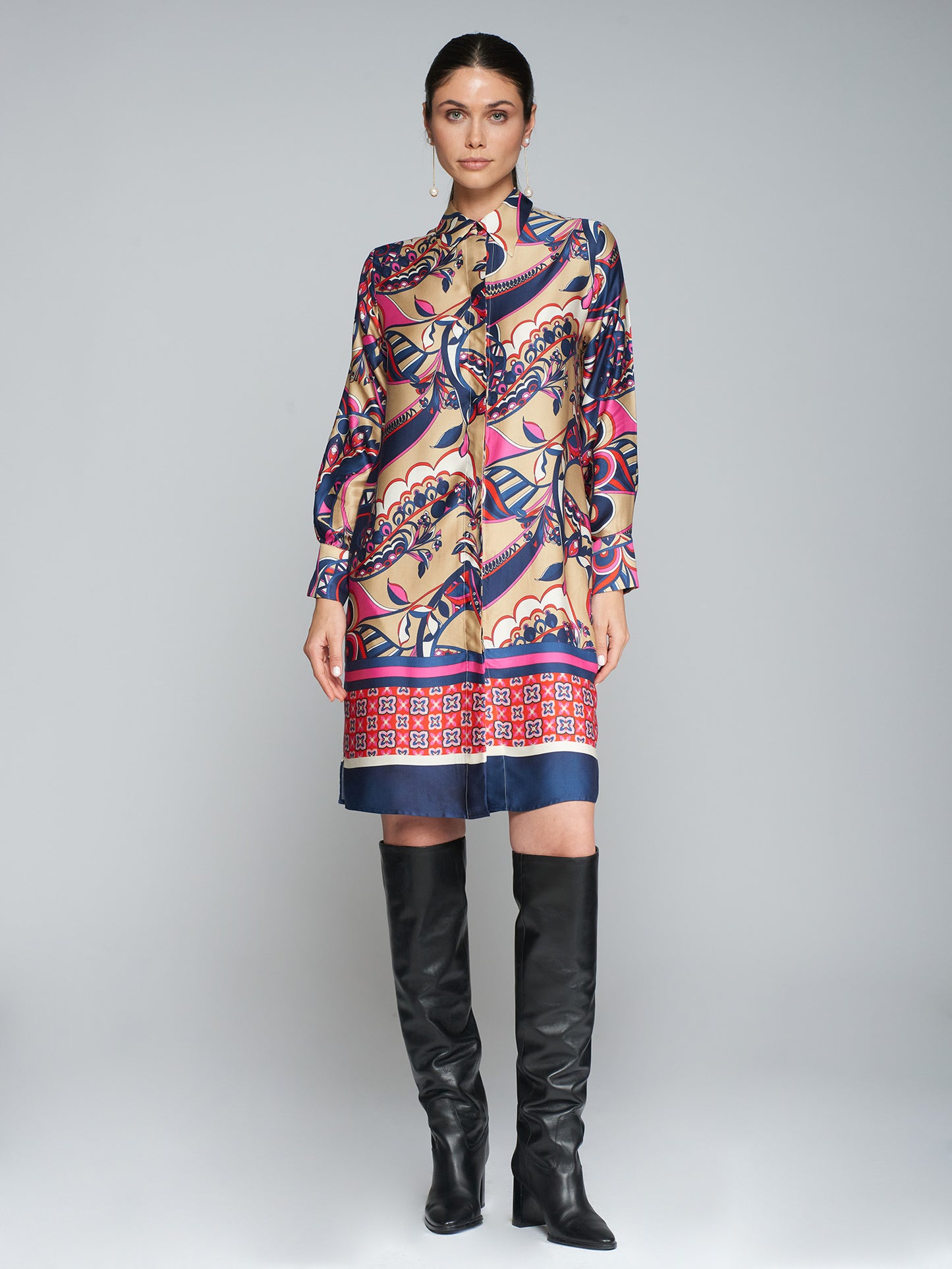 RENE DRESS-  CACHEMIR PRINT