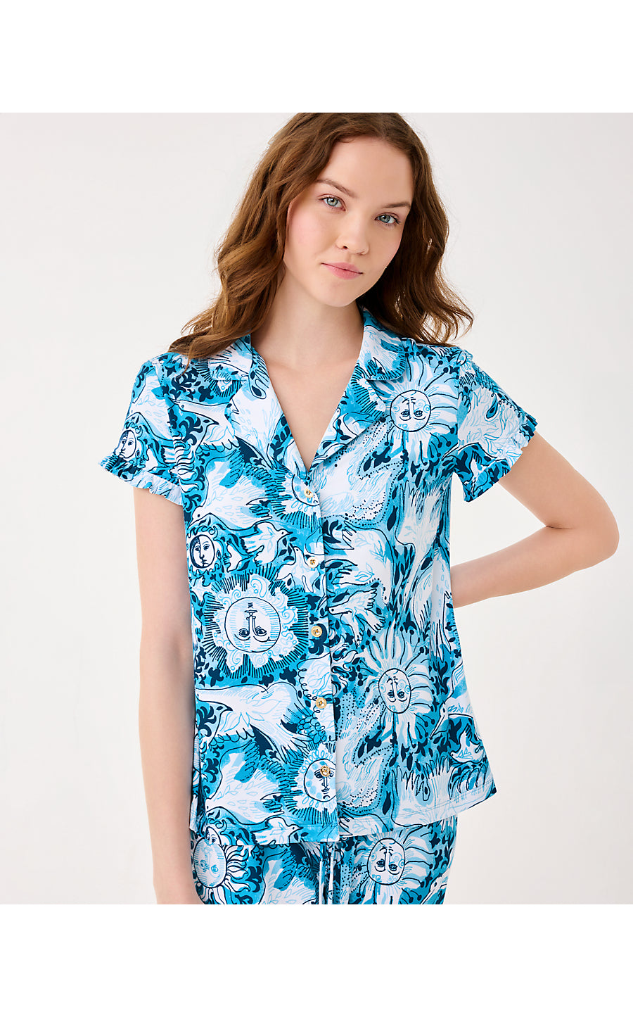 VALAINE PJ TOP - BELLEVUE BLUE - LILLY GULLS