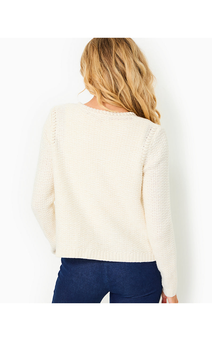 KENTON CARDIGAN - COCONUT METALLIC