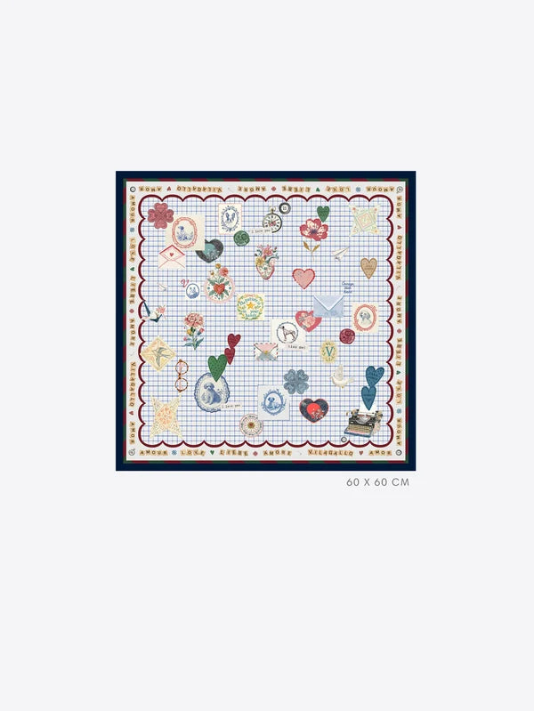 Silk Scarf - Love