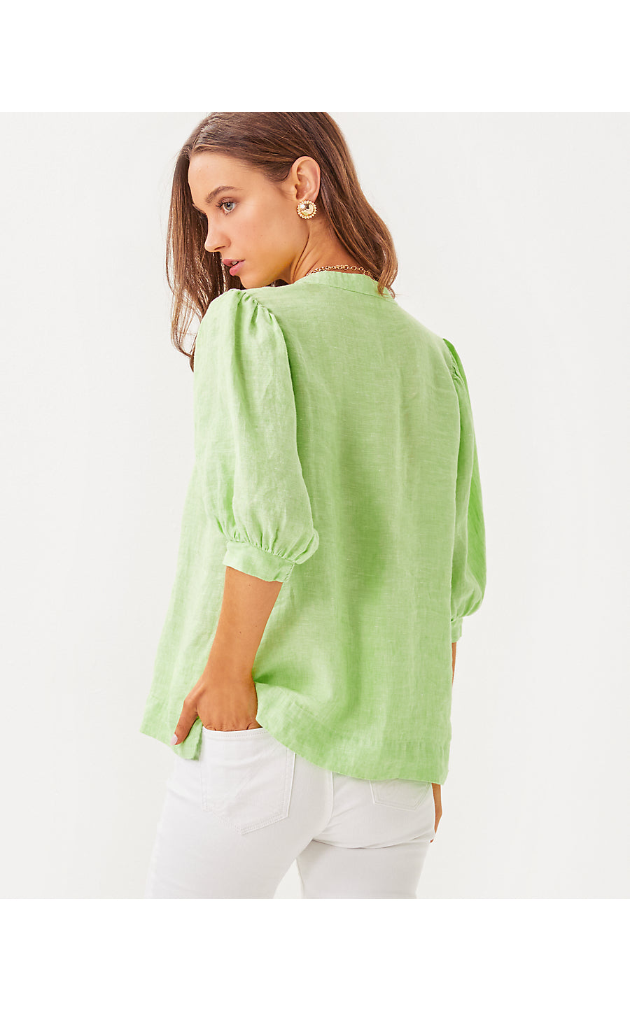 MIALEIGH TOP- JADE LIME X RESORT WHITE