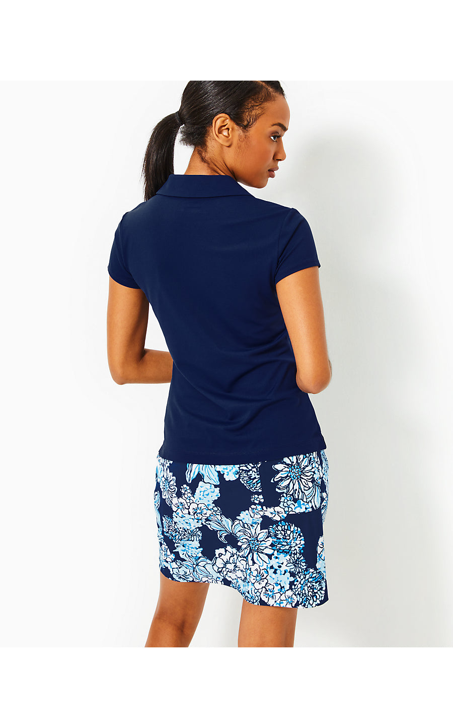 FRIDA SCALLOP POLO UPF 50 - LOW TIDE NAVY