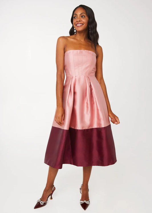 abbey glass pink dress Cecilia Gown Pink Textured Dupioni Pink / XXS