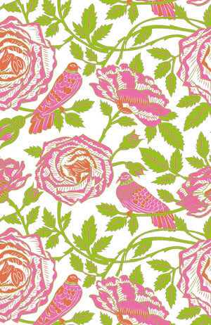 Haight Ashbury Skirt - Smell The Roses - Pink/Lime