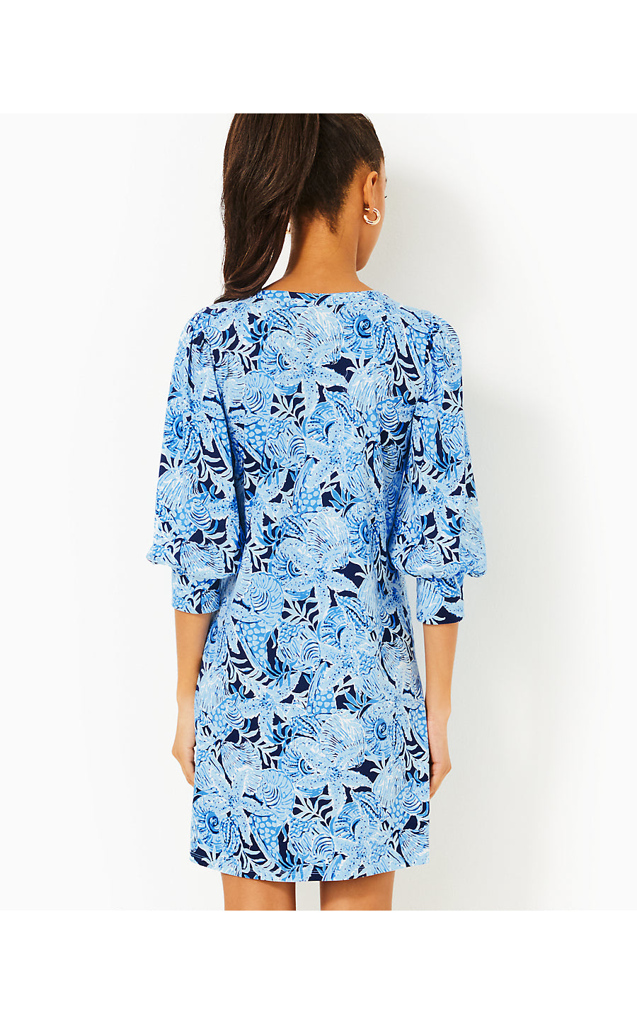 CASS DRESS - BONAIRE BLUE - COASTAL CONSTELLATION