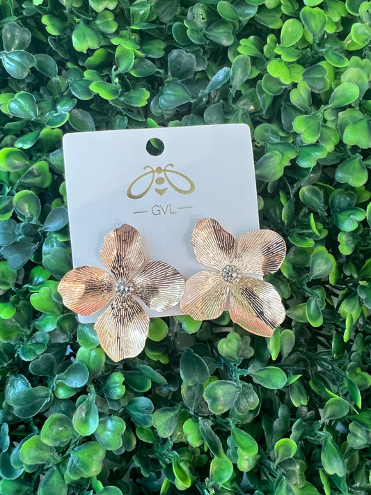 DOGWOOD BLOSSOM EARRINGS - GOLD