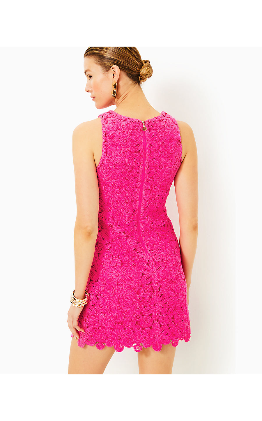 MARQUETTE SHIFT DRESS - PASSION FRUIT PINK - SOIREE CROCHET