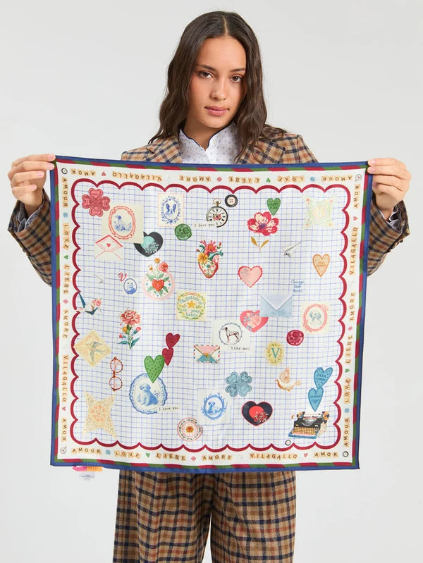 Silk Scarf - Love