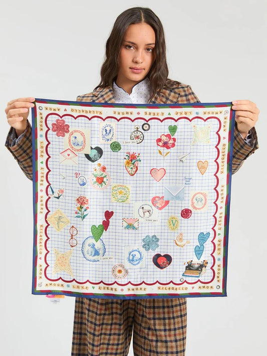 Silk Scarf - Love