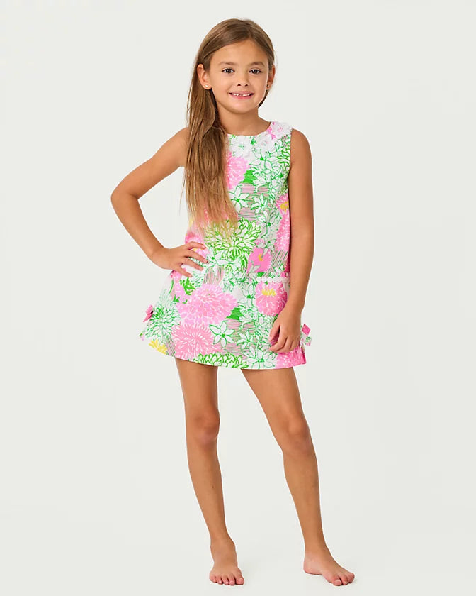 LITTLE LILLY CLASSIC SHIF - RESORT WHITE - MUM PATCH -