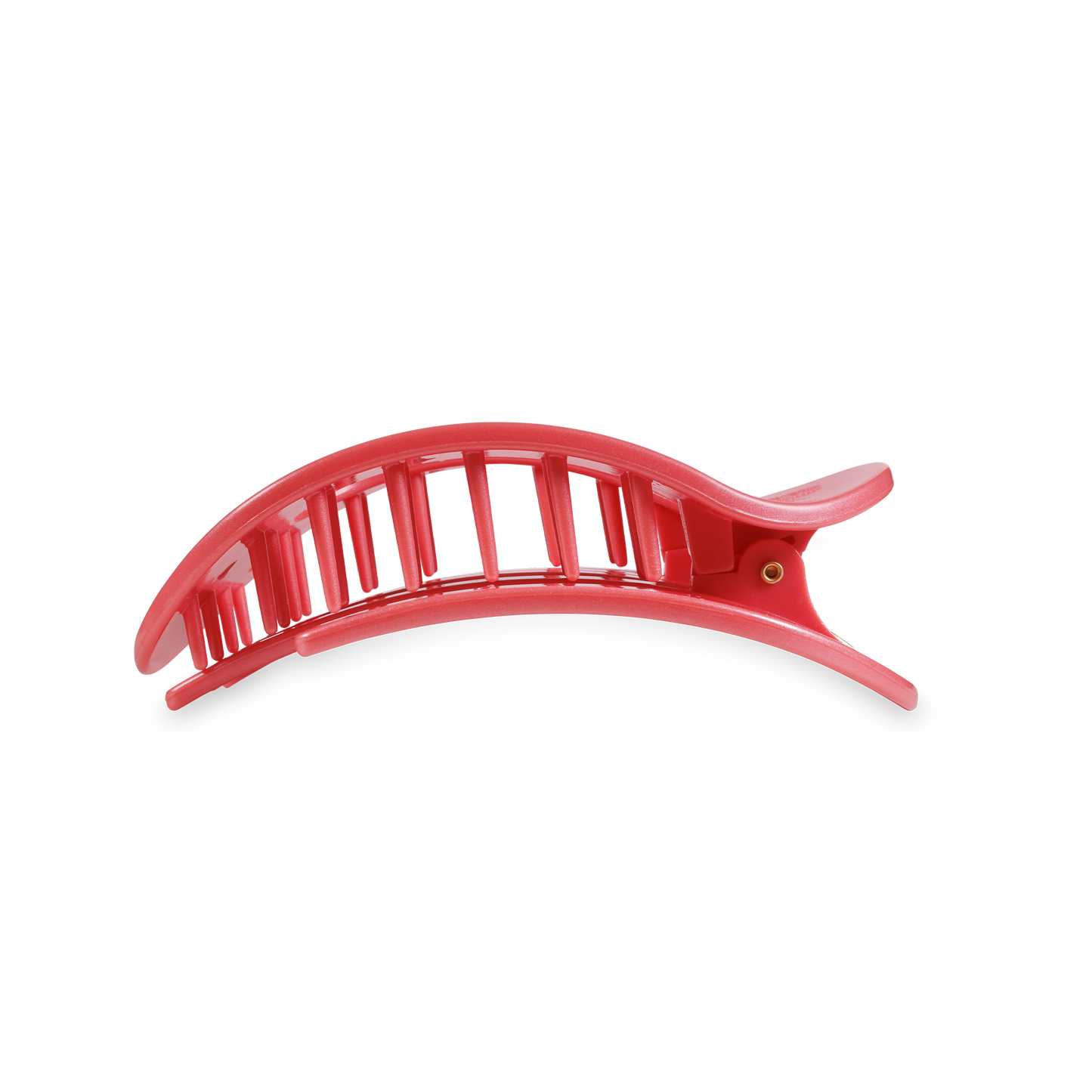 TELETIES - Round Flat Hair Clip | Medium | Calming Coral