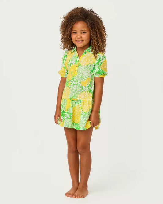 MINI BINGLEY DRESS-CROCODILE GREEN-MUMBO JUMBO-