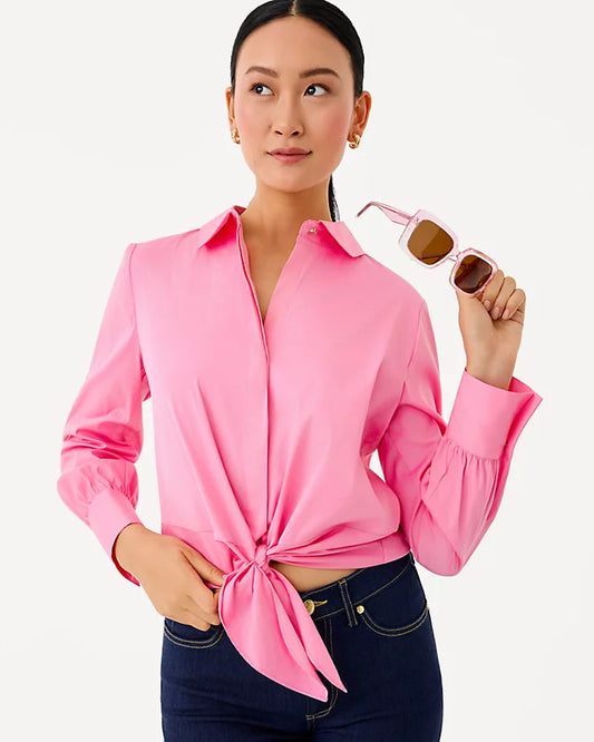 THE TIE LILLY SHIRT - CONFETTI PINK