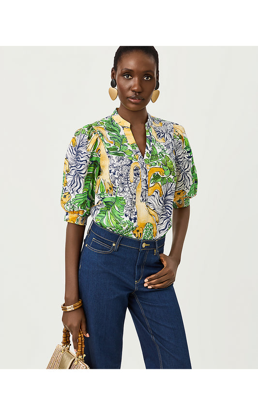 MIALEIGH TOP - MULTI - PALM PROWL