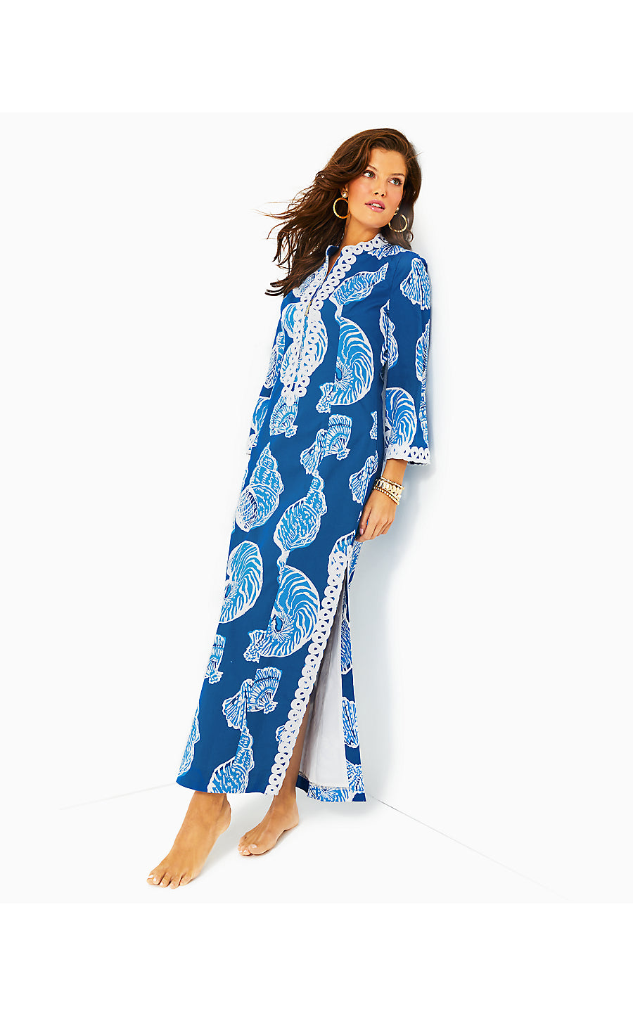 SHEALYN MAXI DRESS - BARTON BLUE - SHELL OF A GOOD TIME OVERSIZED