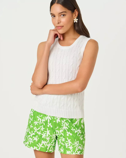 SARISSA STRETCH SHORT-CROCODILE GREEN-LIZA-