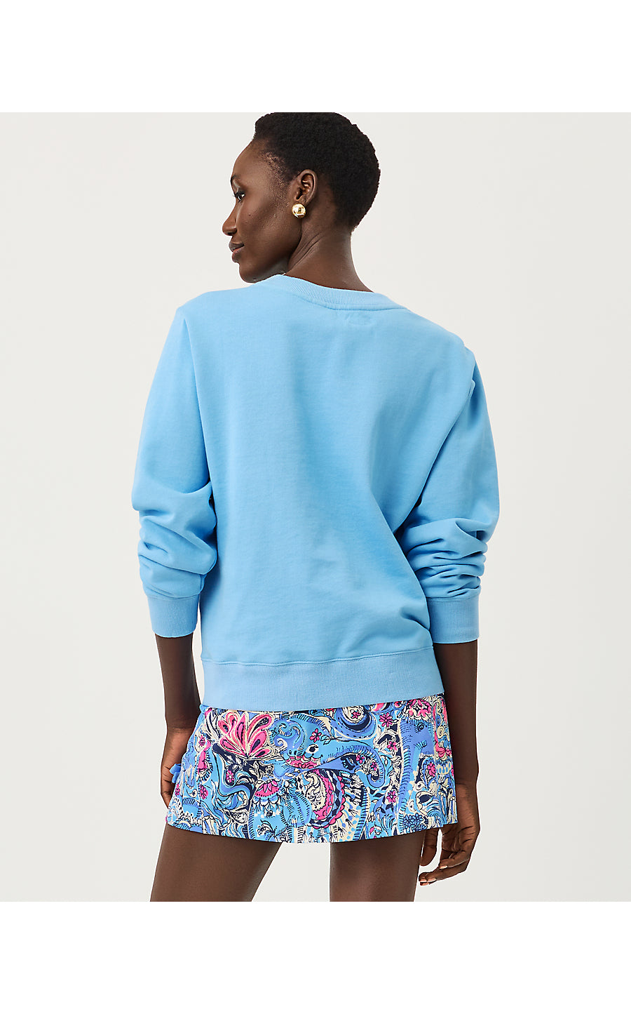 BALLAD LONG SLEEVE SWEATS - MULTI - PAISLEY PARADE EMBELLISHMENT