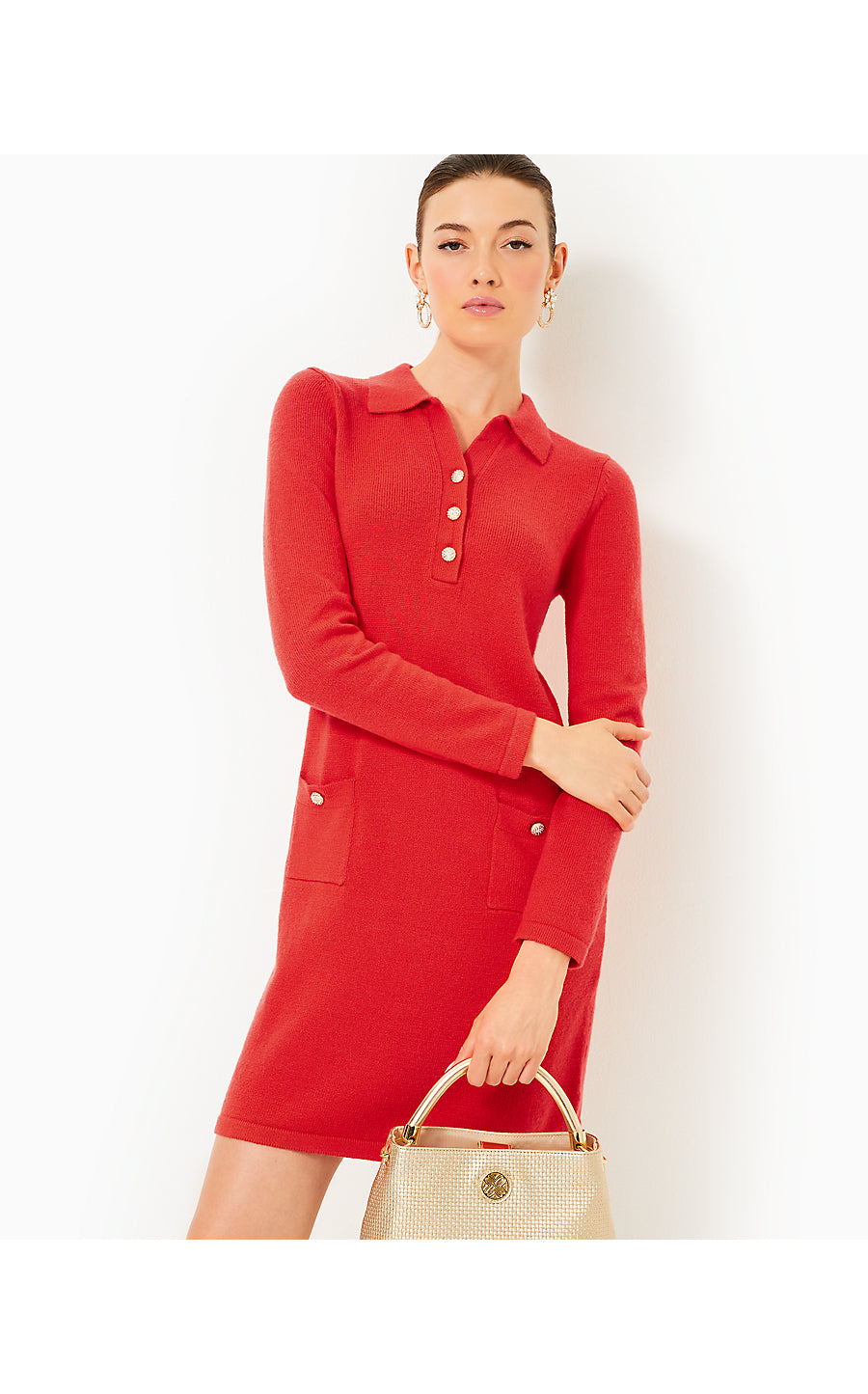 ADALENA SWEATER DRESS - ROCOCO RED