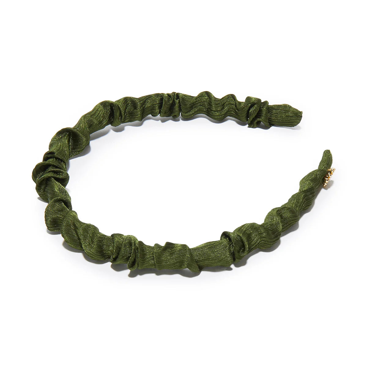 JESSIE SILK HEADBAND- PINE GREEN