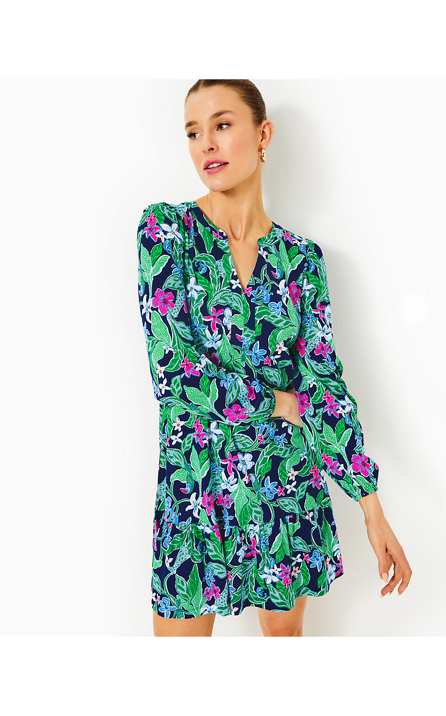 ALYSSA LONG SLEEVE DRESS - MULTI - UNTAMED