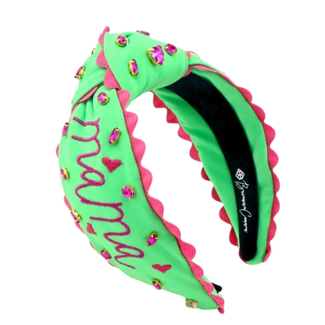 Mama Headband with Ric Rac Trim