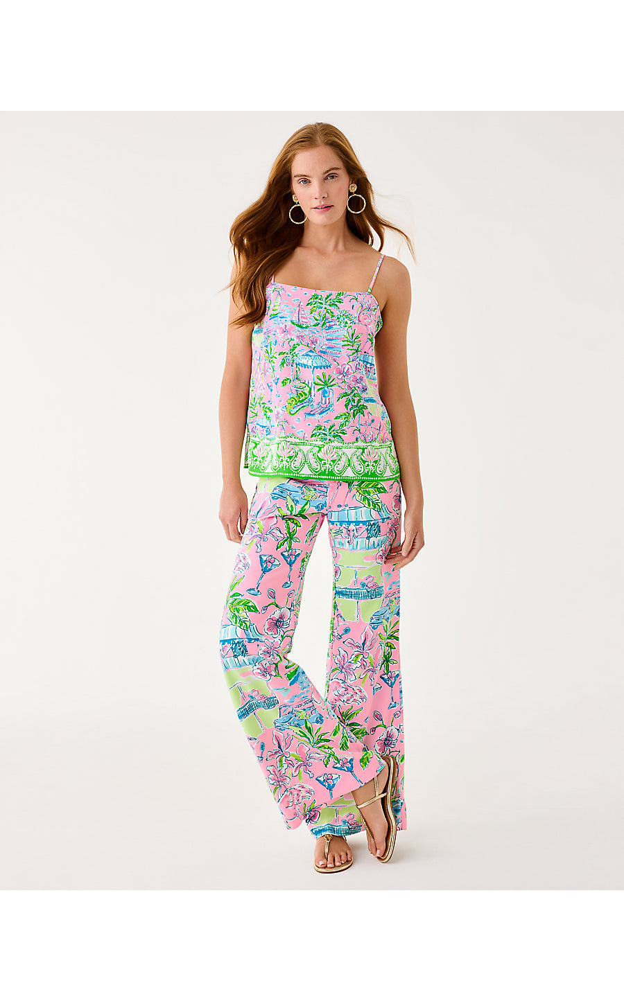 CAROLINE SLEEVELESS TOP - CONCH SHELL PINK - SUNNY DEE ENGINEERED WOVEN TOP