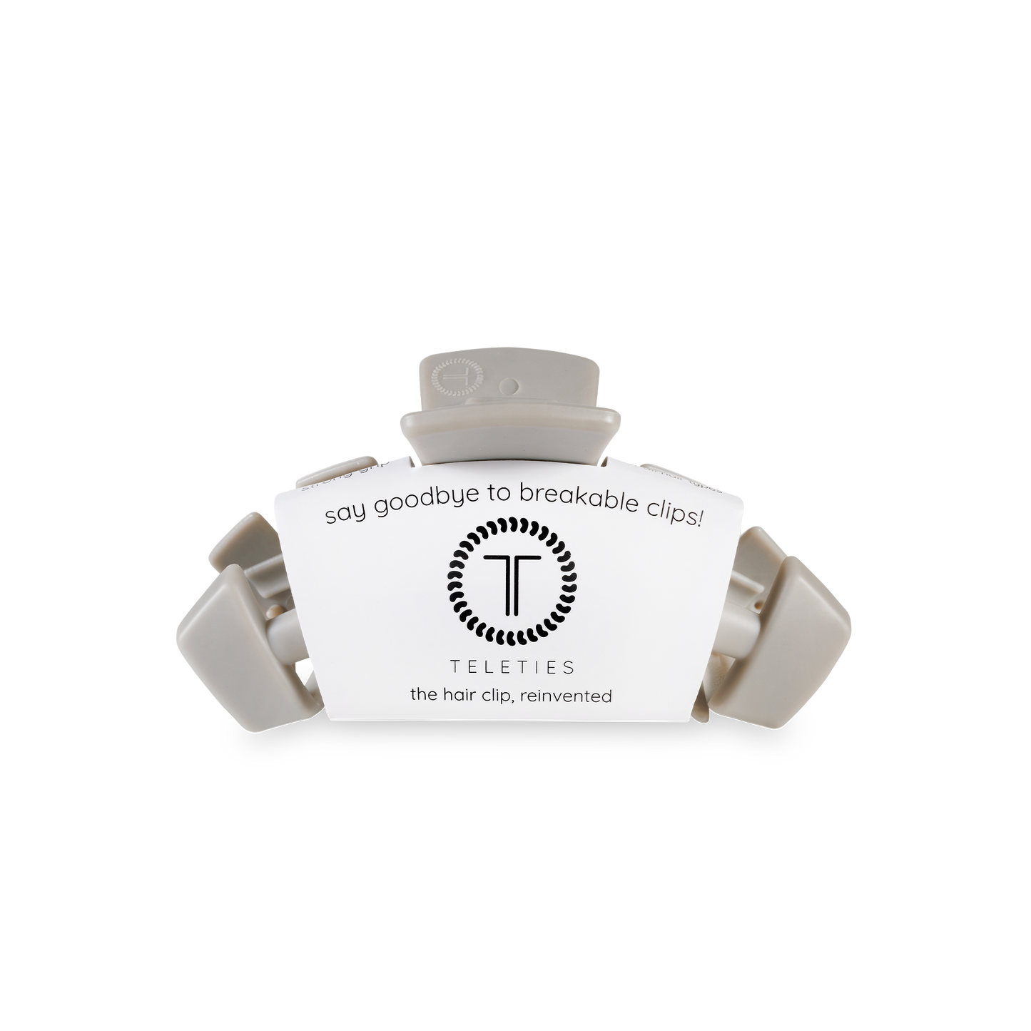 TELETIES - Classic Hair Clip | Tiny | Silver Flames