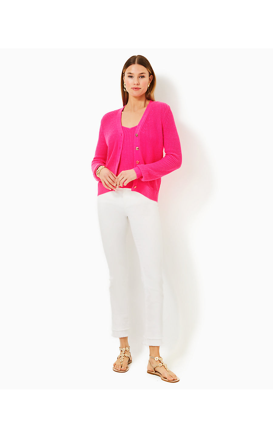 BRISTOW CARDIGAN - PASSION FRUIT PINK