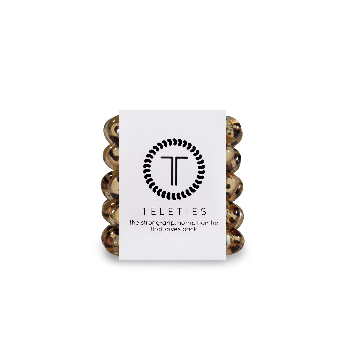 TELETIES - Spiral Hair Coils | Tiny | Leopard Hair Ties
