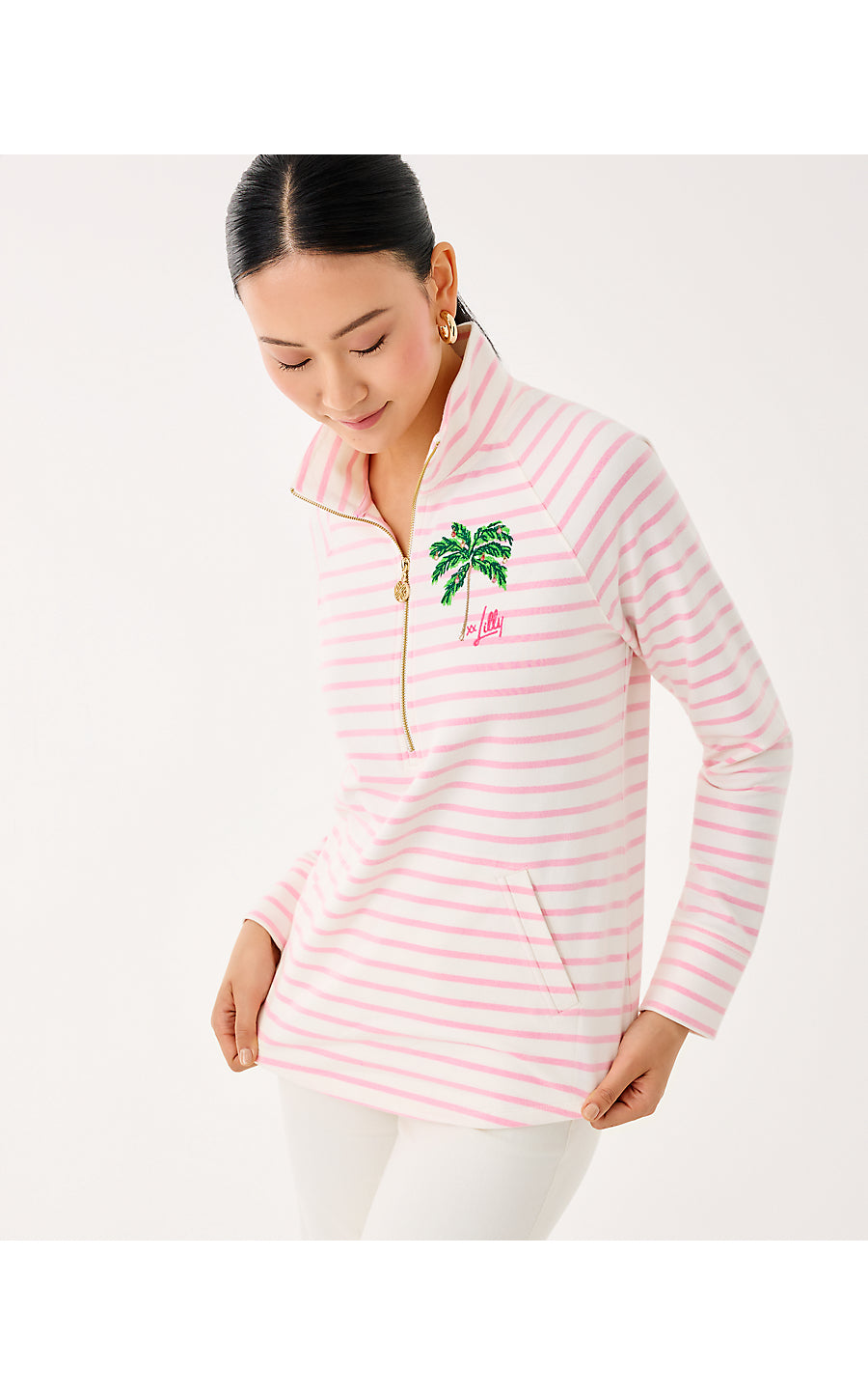 SKIPPER POPOVER - MULTI - HOLIDAY PALM EMBELLISHMENT