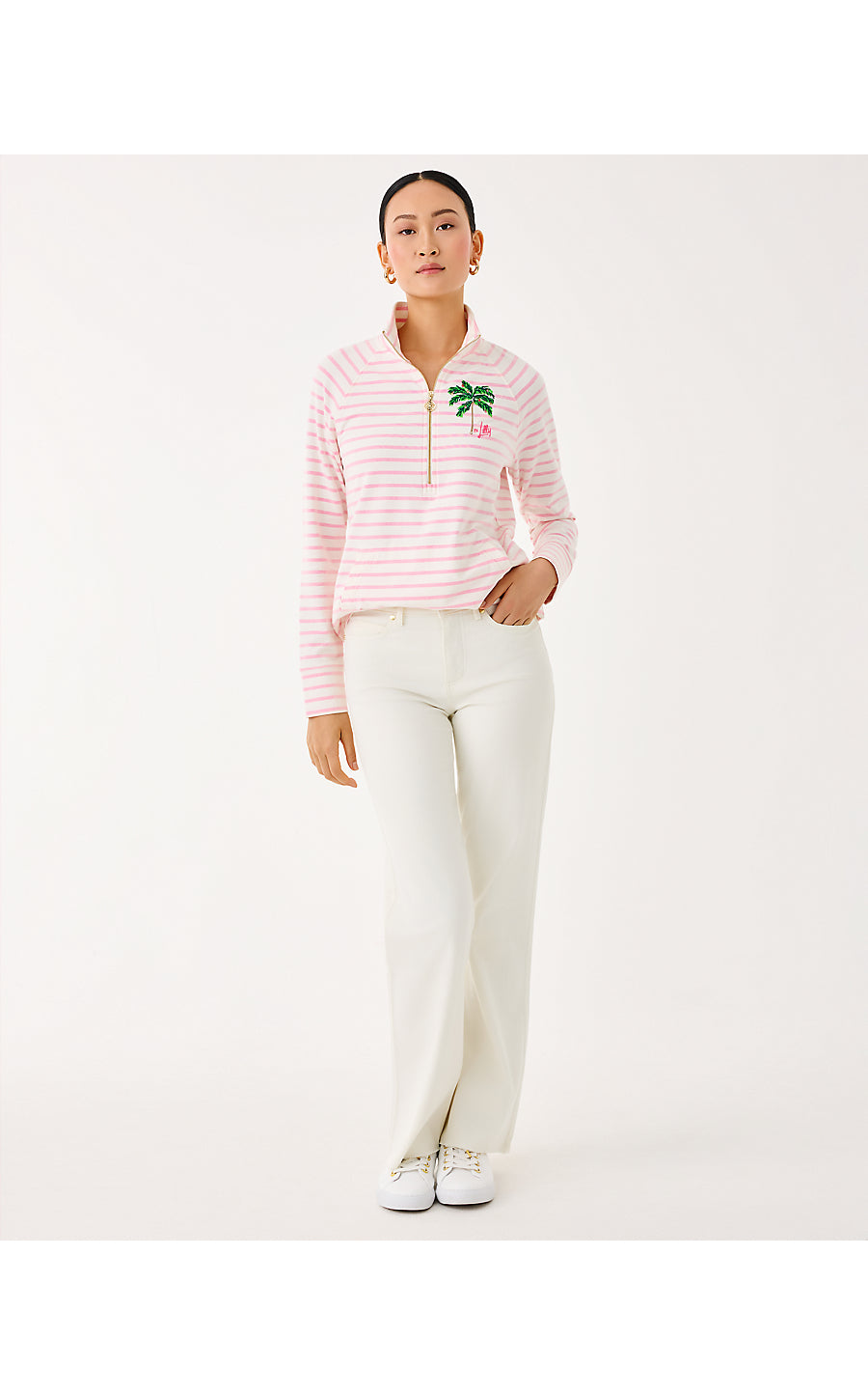 SKIPPER POPOVER - MULTI - HOLIDAY PALM EMBELLISHMENT