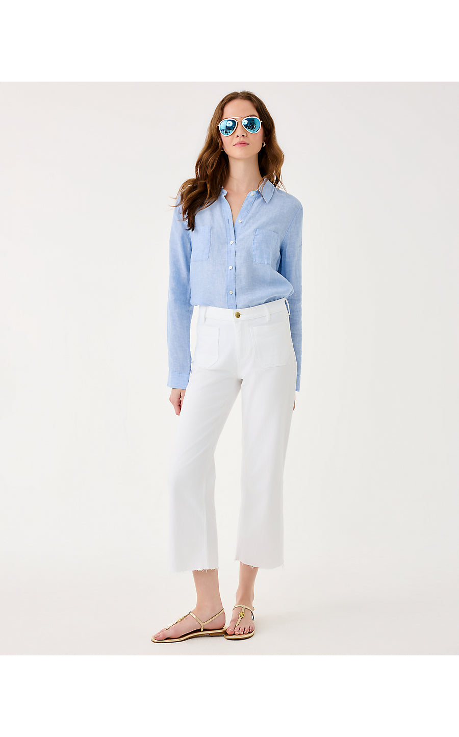 HARLEEN HIGH RISE CROP JEAN - RESORT WHITE