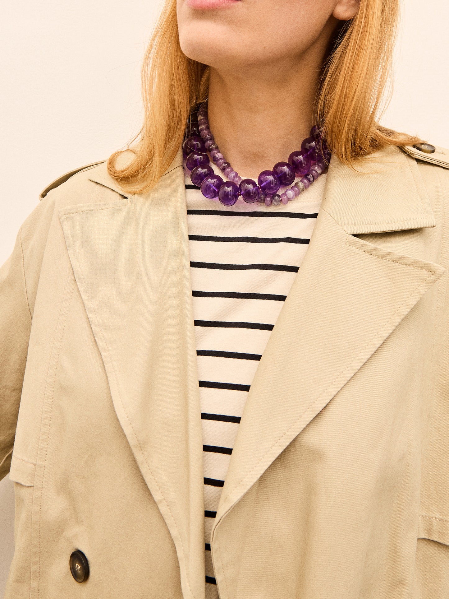 Joan Semi-Precious Necklace - Purple