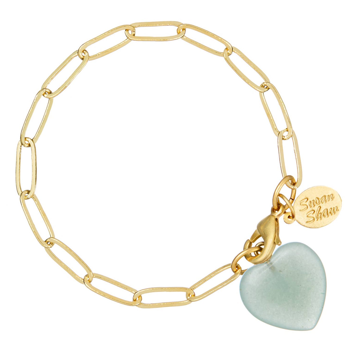 Susan Shaw - Audrey Heart Bracelet : White Turquoise