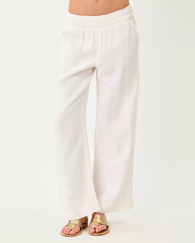 MIRABELLA LINEN PALAZZO - RESORT WHITE