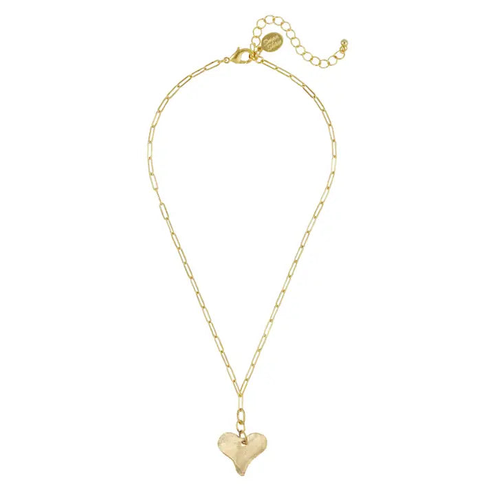 Heart Paperclip Chain Necklace