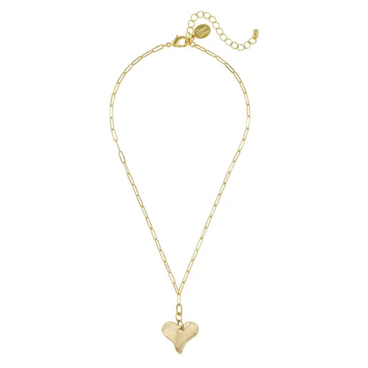 Heart Paperclip Chain Necklace