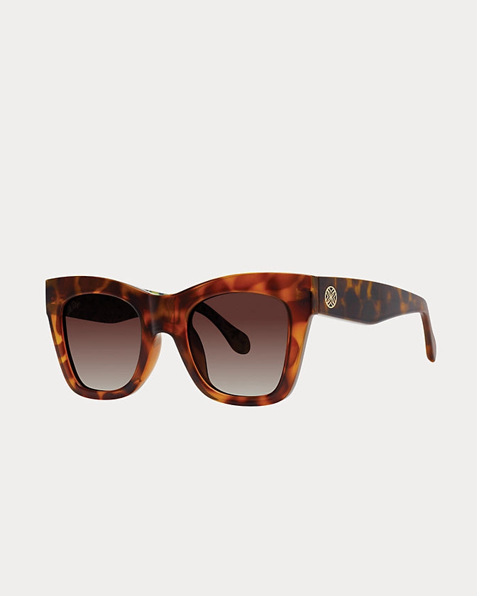 TROPICAL ISLE CARAMEL TORTOISE-GRAD BROWN SUNGLASSES