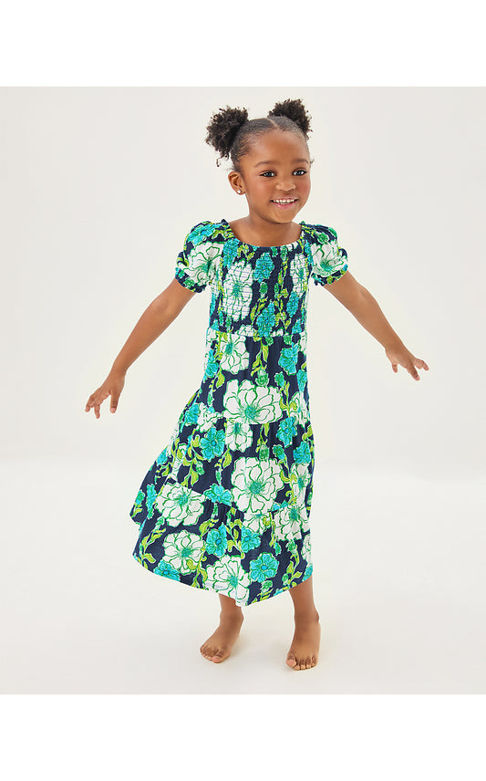 MINI JILLY SLEEVED MIDI D - LOW TIDE NAVY - GO BIG