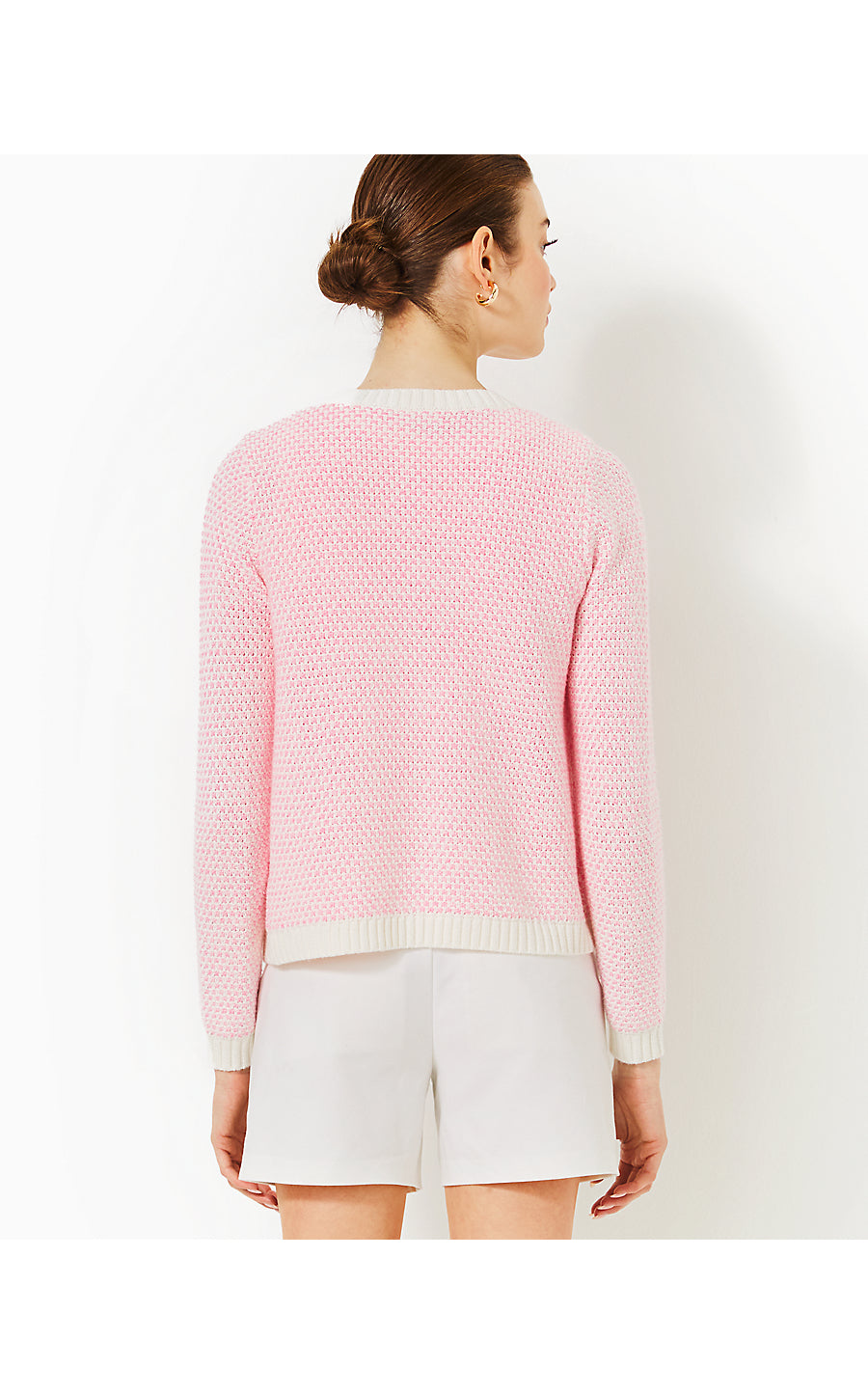 CAVAN SWEATER SET - HEATHERED CONCH SHELL PINK - COASTAL CHECK