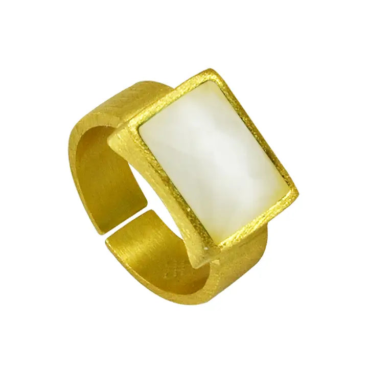 VIBEKE RING - ICE PEARL - SIZE 7