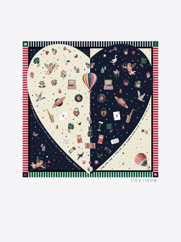 Silk Scarf - Cupid Marine