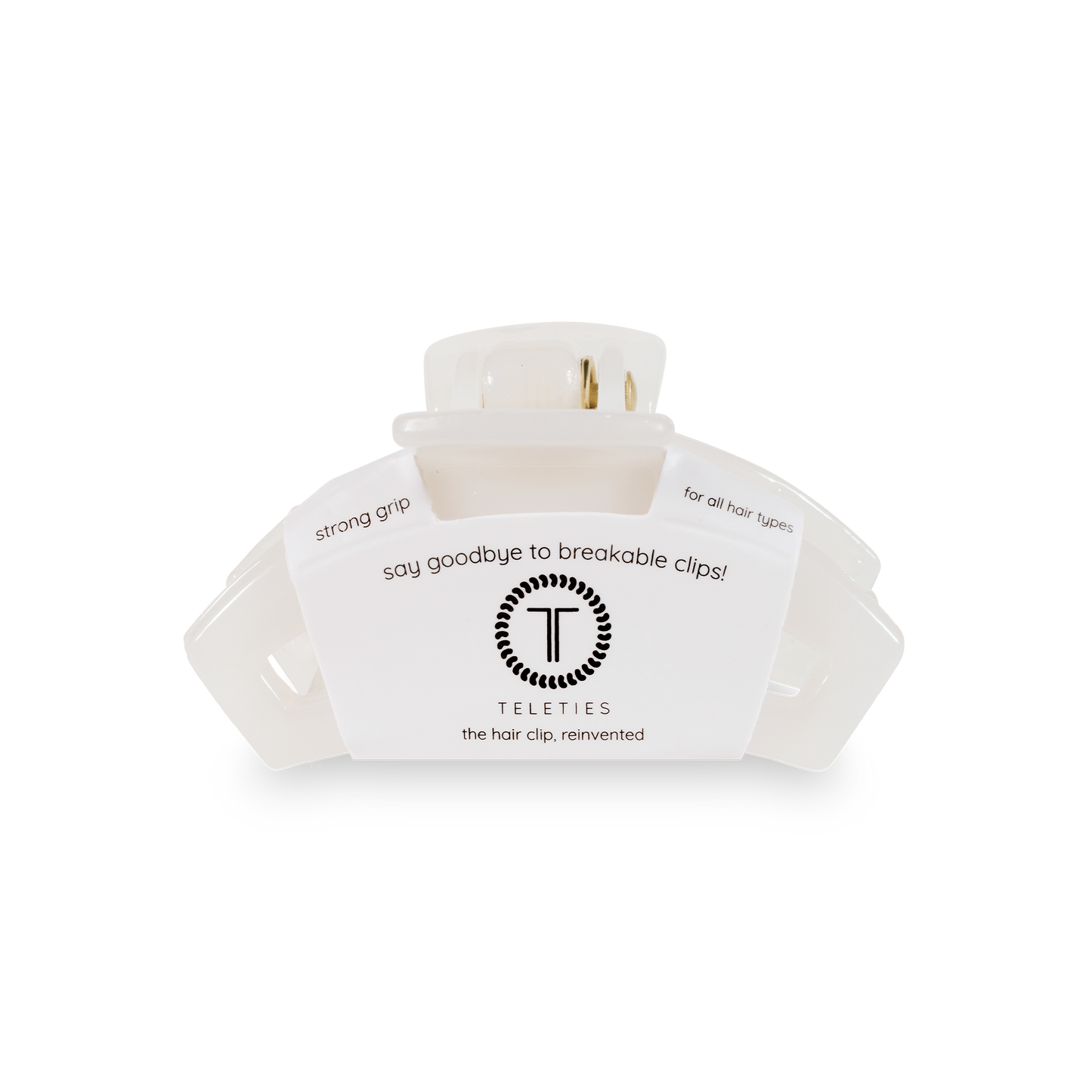 TELETIES - Open Hair Clip | Tiny | Coconut White
