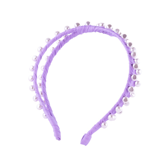 Cross Layered Headband, Lilac Opal