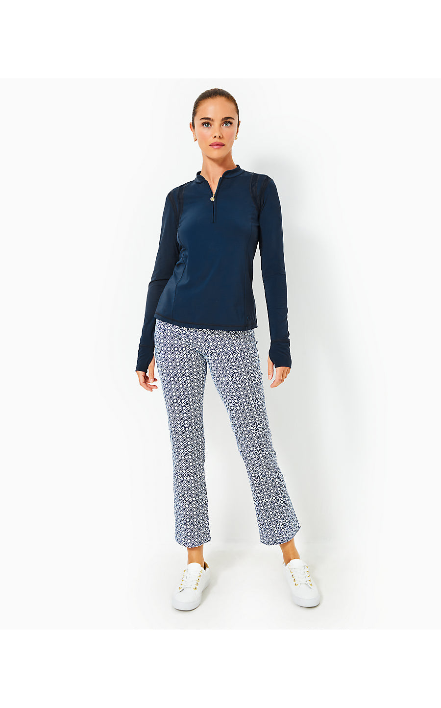 CORSO KICK FLARE PANT UPF - LOW TIDE NAVY X RESORT WHITE - BUTTERFLY PATTERN