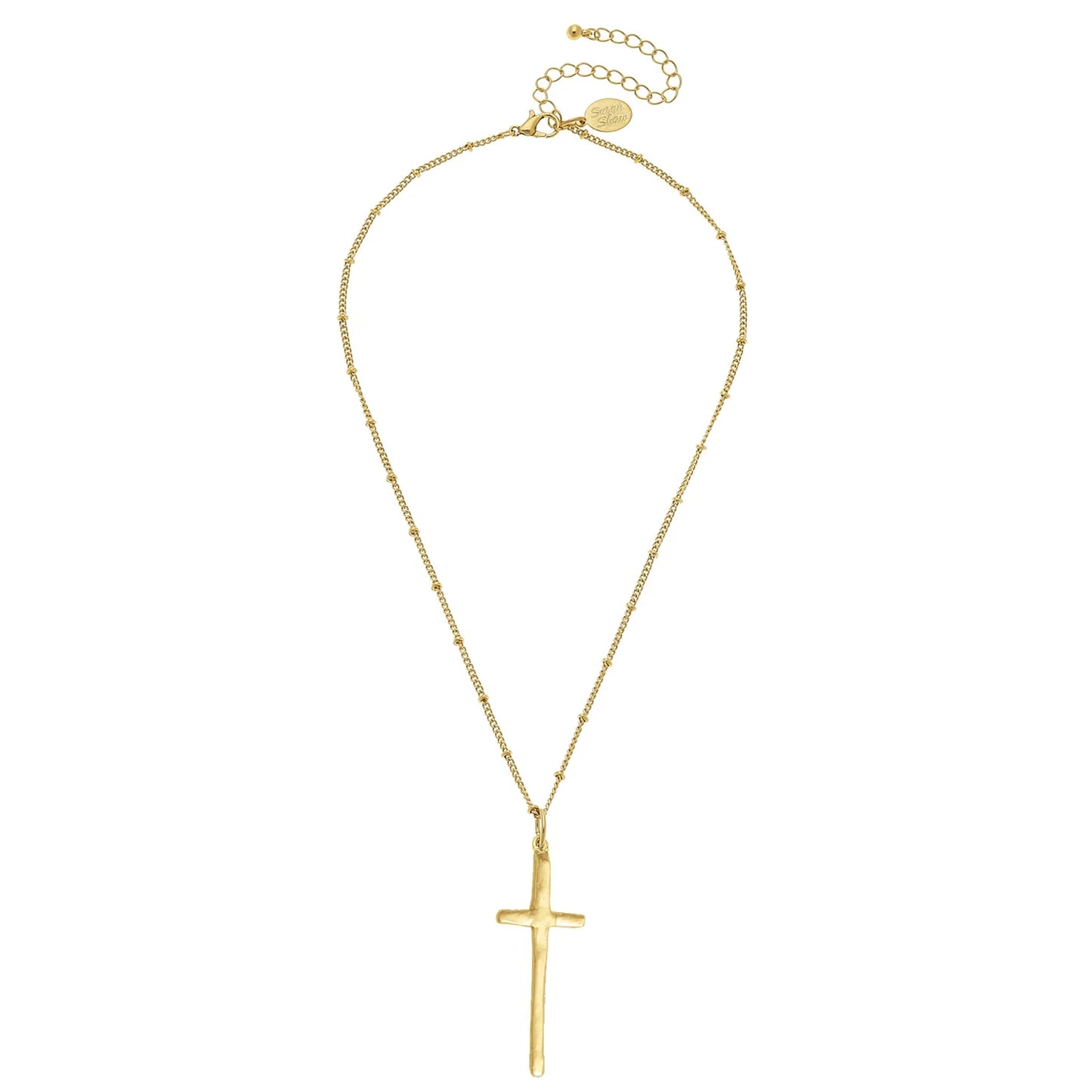 DAINTY TALL CROSS NECKLACE